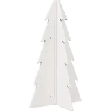 vidaXL Weihnachtsbaum Holz zum Schmücken Weiß 69,5 cm
