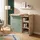[en.casa] Wickelkommode Beldinupp mit abnehmbarer Wickelaufsatz 93 x 110 x 55 cm Eicheoptik / Grün
