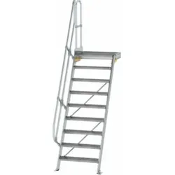 MUNK Aluminium-Treppe Plattform 60° 9 Stufen