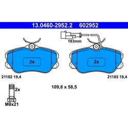 Bremsbelagsatz Scheibenbremse ATE 13.0460-2952.2 für Lancia Fiat Thema Croma