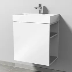 WTU mit Tür A: links 2morrow (G2380L) 510x490x350 Weiß-Glanz