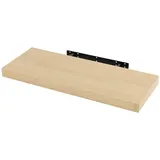 Woltu Wandboard Wandregal cd dvd Regal Bücherregal Holz Board gelb Eiche 100x22.9x3.8cm