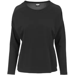 Urban Classics Ladies Sweater Oversize Chiffon Crew Schwarz XS