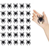 Spinnen Halloween, 30 Pcs Realistische Plastik Spinne, Simulation Wildspinne Modell, Spinnen Tischdekoration, für Halloween Party Narrentag Themenparty (Schwarz)