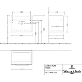 Villeroy & Boch Architectura Waschtischunterschrank, 1 Auszug, B89000VS,
