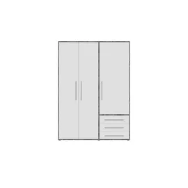 Möbel Kraft Kleiderschrank Morley 144,4 x 200 x 53 cm Grau