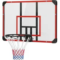 sportnow Basketballkorb, rot Kunststoff B/H/L: ca. 61x73x113 cm, - Rot, Schwarz, Transparent