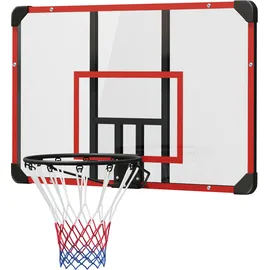 sportnow Basketballkorb, rot Kunststoff B/H/L: ca. 61x73x113 cm, - Rot, Schwarz, Transparent