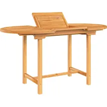 vidaXL Gartentisch Ausziehbar 110-160 x 80 x 75 cm Teak Braun