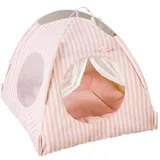 AHYBE Outdoor Hundezelt Katzenzelt Haustier Zelt Nester Hunde/Katzenzeltbett Wegklappen Zelt Mit Bequemer Polsterung Für Kleine Und Mittelgroße Hunde Katzennest(B,50 * 50 * 44CM)