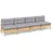 vidaXL Loungesofa 4-Sitzer grau