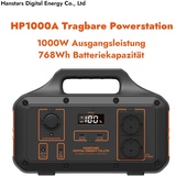 Hanstars Tragbare Powerstation: 1000W/768Wh