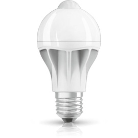 Osram LED STAR+ Motion Sensor Classic A Glühlampenform matt, E27, 9W 806 lm, Warmweiß