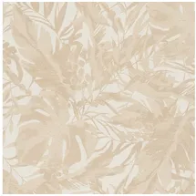 Profhome Natur Tapete Floral 0,53 m x 10 m 5,33 m2 Beige/Weiß 790631-GU