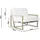 s-style möbel Loungesessel Elfriede Bouclé 84 x 81 x 89 cm Weiß/Gold