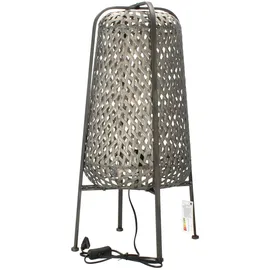 Chic Antique Lampe mit Flechtmuster Schwarz