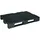 BRB-Lagertechnik BRB Euro-Palette 1200x800x150 mm, 100% PE/RE-Kunststoff, geschlossene Deckfläche, Sicherungsrand, 3 Kufen, schwarz