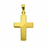 Adelia ́s Kettenanhänger Kreuzanhänger 585 Gold (14K), Goldanhänger Kreuz goldfarben