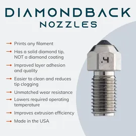 us synthetic DiamondBack Ultimaker S-line Compatible Nozzle, ⌀ 0.4mm