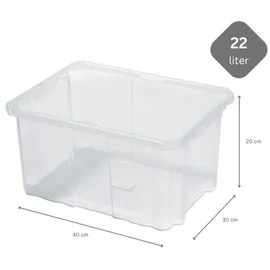 Proregal Aufbewahrungsbox 40 x 20 x 30 cm 5-tlg. Transparent