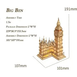 ROBOTIME Rolife 3D-Holz-Puzzle (Big Ben
