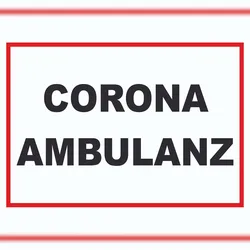 HB-Druck Corona Ambulanz Schild A0 (841x1189mm)
