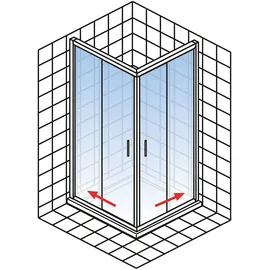 Schulte Sunny Eckeinstieg 75-90 x 75-90 x 180 cm silber EP1944216950