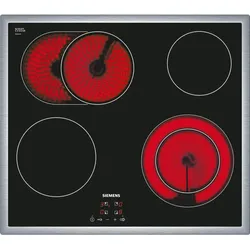 Siemens ET645HN17E, iQ300, Elektro-Kochfeld, 60 cm, Schwarz, Mit Rahmen aufliegend