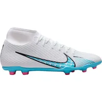 Nike Mercurial Superfly 9 Club FG/MG Herren Weiß/baltischblau-rosa Explosion 44,5