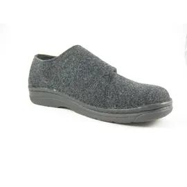 Berkemann Balian, Herrenhausschuh, Filz, dunkelgrau, Weite H Klettv., Wechselfussbett 5727-937 41 1/2 - 41.5 EU