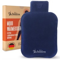 Waldstern® Moorkissen - intensive Tiefenwärme - Moor Wärmflasche, Wärmekissen für Mikrowelle zur Entspannung (blau)