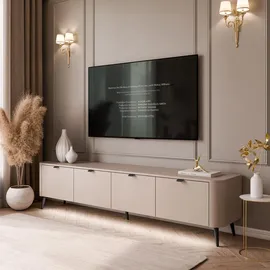 lookway CELESTE TV-Schrank 200 cm Beige Holzwerkstoff
