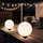 just light. LED Kugelleuchte 2er Set Kunststoff 40x40x71 cm mit Kabel und Spieß weiß