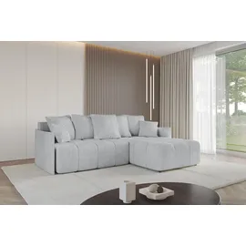 altdecor Ecksofa Samt mit Schlaffunktion 2-Sitzer Grau