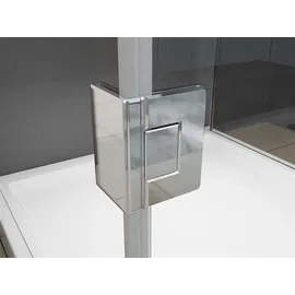 Buylando Emma Komplettdusche 90 x 80 cm links 8 mm Duschwanne