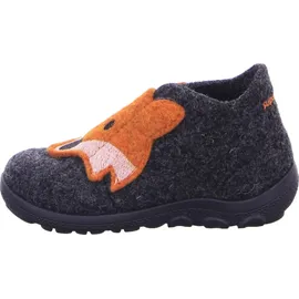 superfit Jungen - Schuhe HAPPY Slipper, Modern, GRAU/ORANGE 4700, 25