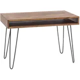 Wohnling Schreibtisch BAGLI Massivholz Braun 110 x 60 x 76 cm