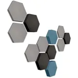 platino24 Akustikplatte platino24 Akustikpaneele 12 Elemente Edition LOFT 3D I Ø 300mm bunt