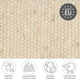 THEKO Alpen Wendeteppich 70 x 140 cm Beige