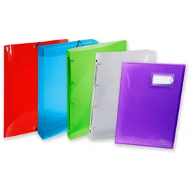 Exacompta Sichtmappen mit Ringen und 30 Hüllen, kristall