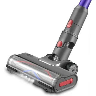 Elektrischer Wischaufsatz für Dyson V7 V8 V10 V11 V15, Motorisierte Bürst, Bürstenrolle mit Mischborsten und LED-Licht