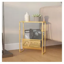 vidaXL Zeitschriftenständer Golden 35x15x45 cm Stahl