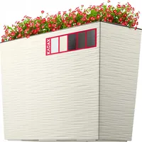 Kadax Blumenkasten aus Kunststoff, Balkonkasten mit Einsatz, 56 cm,