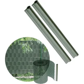 Kadax Sichtschutzstreifen 1,5 x 17,7 cm Grün Kunststoff 2 St.