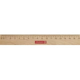 Brunnen 104974017 Lineal / Holzlineal (für Schule und Büro 17 cm, Buchenholz mit Metalleinlage)