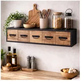 Hti-Living Wandboard 86 x 24 x 21 cm Braun