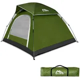MSports® Igluzelt Campingzelt Pop Up Zelt 2-3 Personen Würfelzelt Wasserdicht Winddicht grün