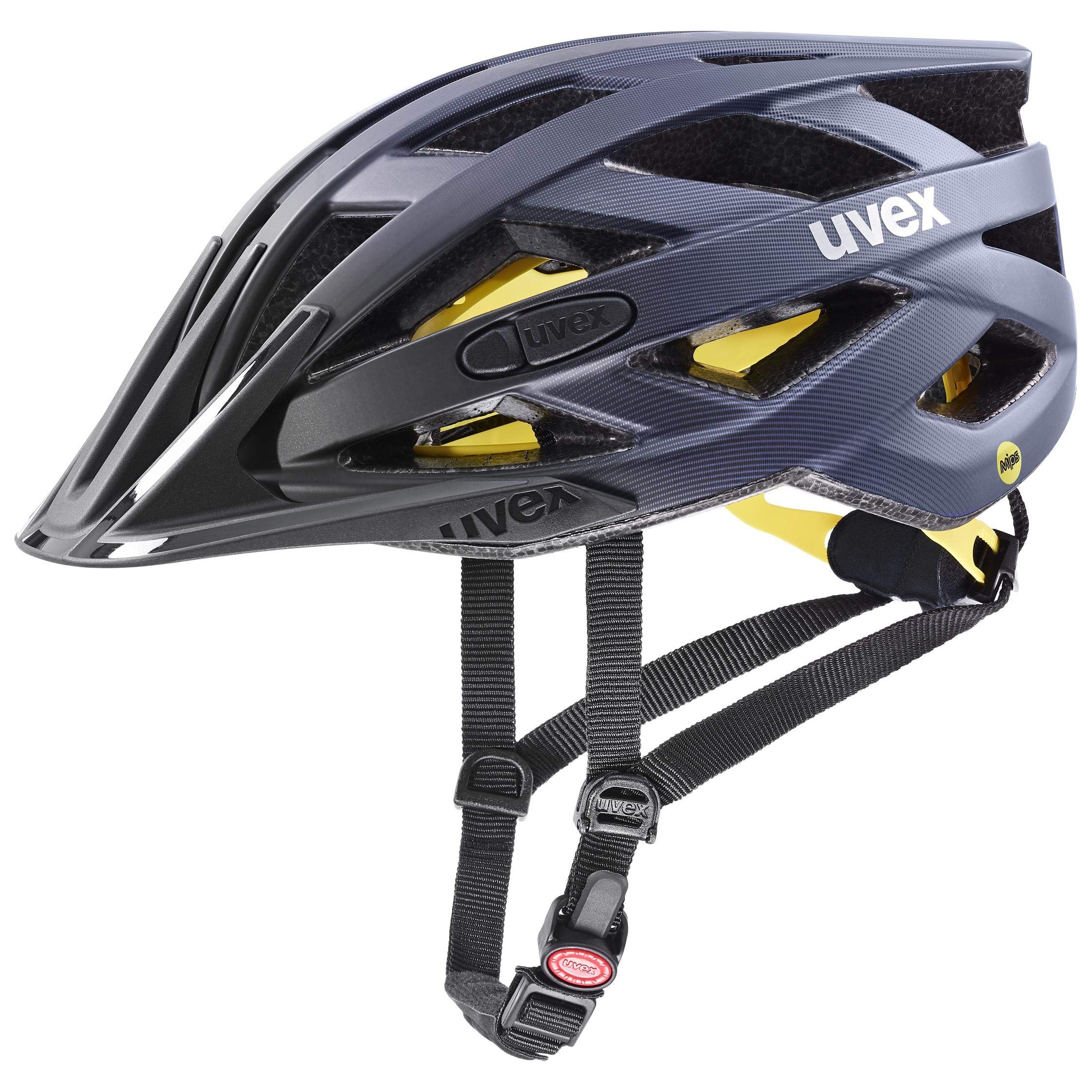 uvex i-vo cc MIPS - leichter Allround-Helm für Damen und Herren - MIPS-Sysytem - erweiterbar mit LED-Licht - midnight - silver matt - 52-57 cm