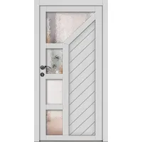 Standardmaß Holz Nebeneingangstür nach Maß "RUTH" Weiß RAL 9016 beidseitig innen öffnend DIN rechts
