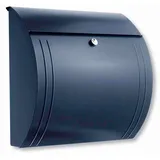 Proregal Eleganter Briefkasten Modena aus verzinkten Stahl | 15,3 Liter, HxBxT 33,5x36x12,7cm | Einwurföffnung 32,5x33cm | Anthrazit